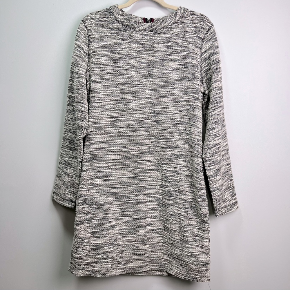 Lou & Grey Long Sleeve Grey Sweater Dress Mini M